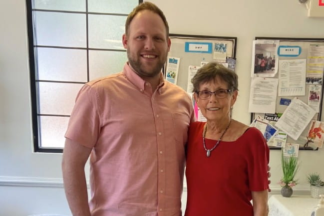 MUSC Stem Cell Recipient Irene Albritton and MUSC Stem Cell Donor Cody Landers.