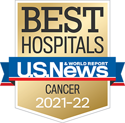 U.S. News best hospitals for cancer badge 2021-22