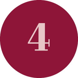 a dark red circle with the number 4 inside