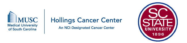 MUSC hollings cancer center logo and south carolina state university logo