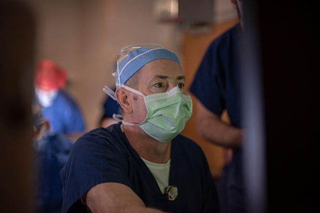 Dr. David Marshall in the operating room