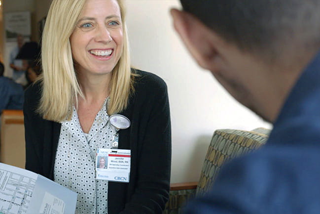 Smiling care team member