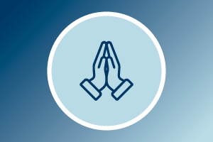 icon of hands held together in prayer