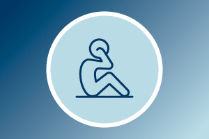 icon of a figure doing abdominal crunches