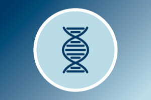 genetic counseling icon showing a DNA strand