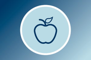 nutrition icon showing an apple