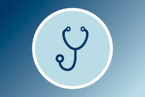 onco-primary care icon showing a stethoscope