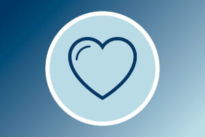 palliative care icon showing a heart