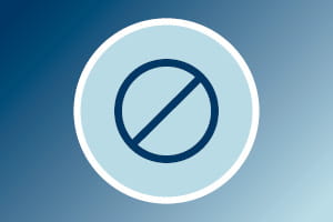 tobacco treatment icon showing a no smoking symbol