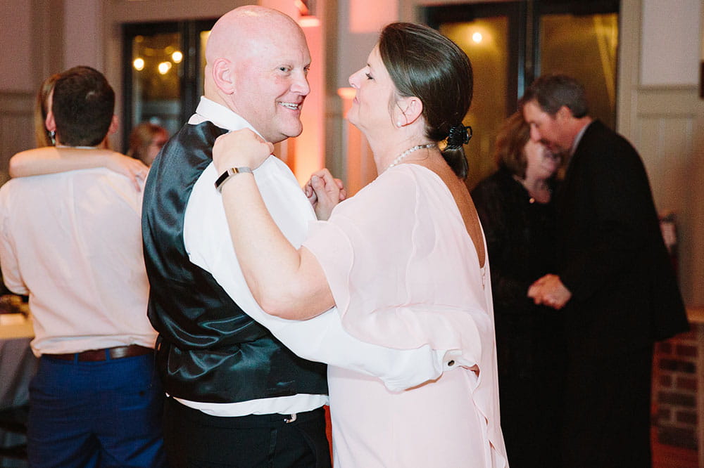 Hardy and his wife, Beth, dancing