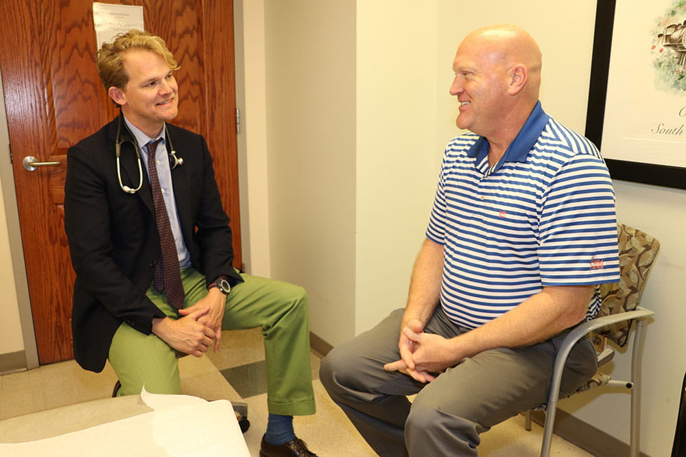 Dr. John Wrangle (left) and Kerry Hardy