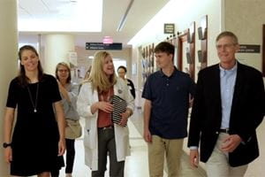 Ben Hagood and Thomas Hayes touring Hollings Cancer Center