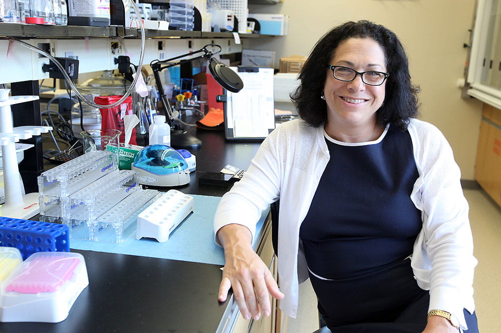 Dr. Nancy Klauber-DeMore in her lab