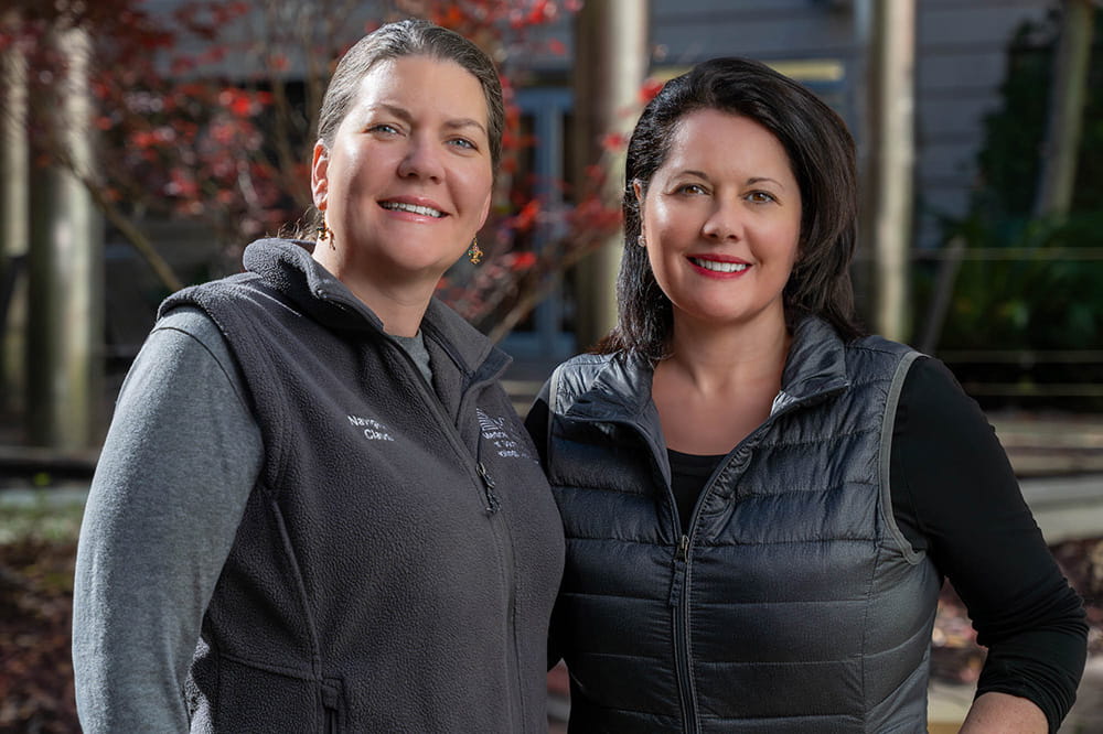 oncology certified nursing (OCN) nurses Claudia Miller and Amy Tamblyn